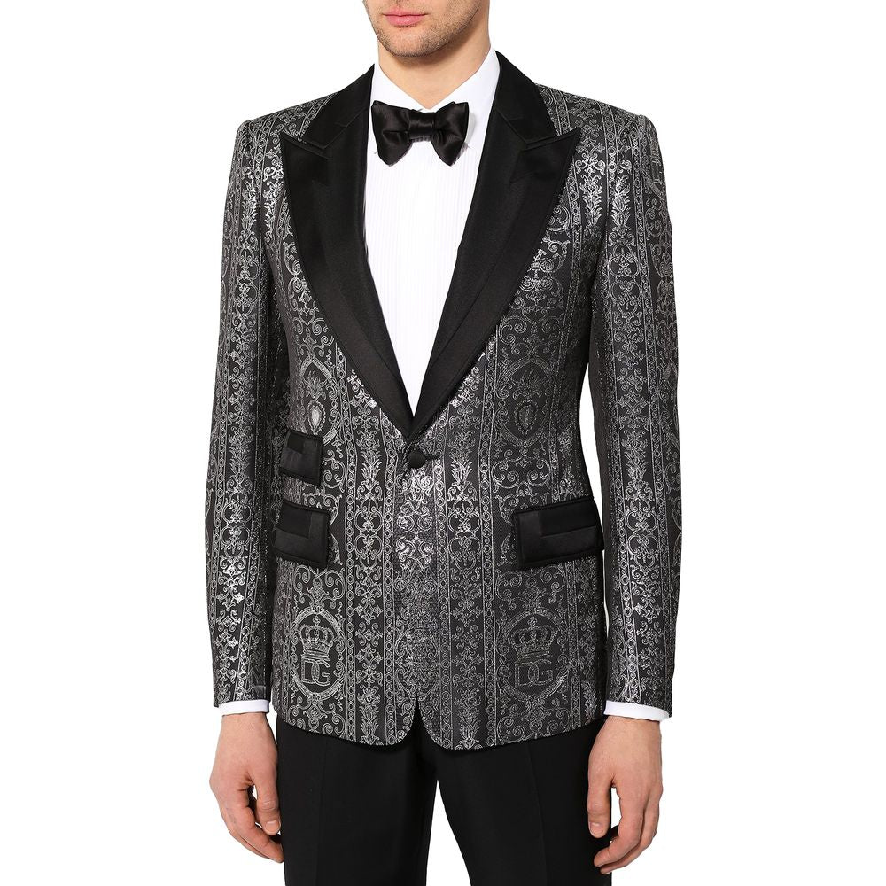 Dolce & Gabbana Elegant Jacquard Satin Silk Jacket