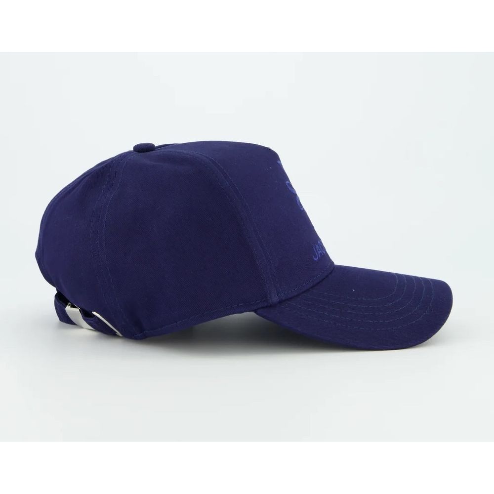 Jacob Cohen Embroidered Cotton Visor Cap in Blue