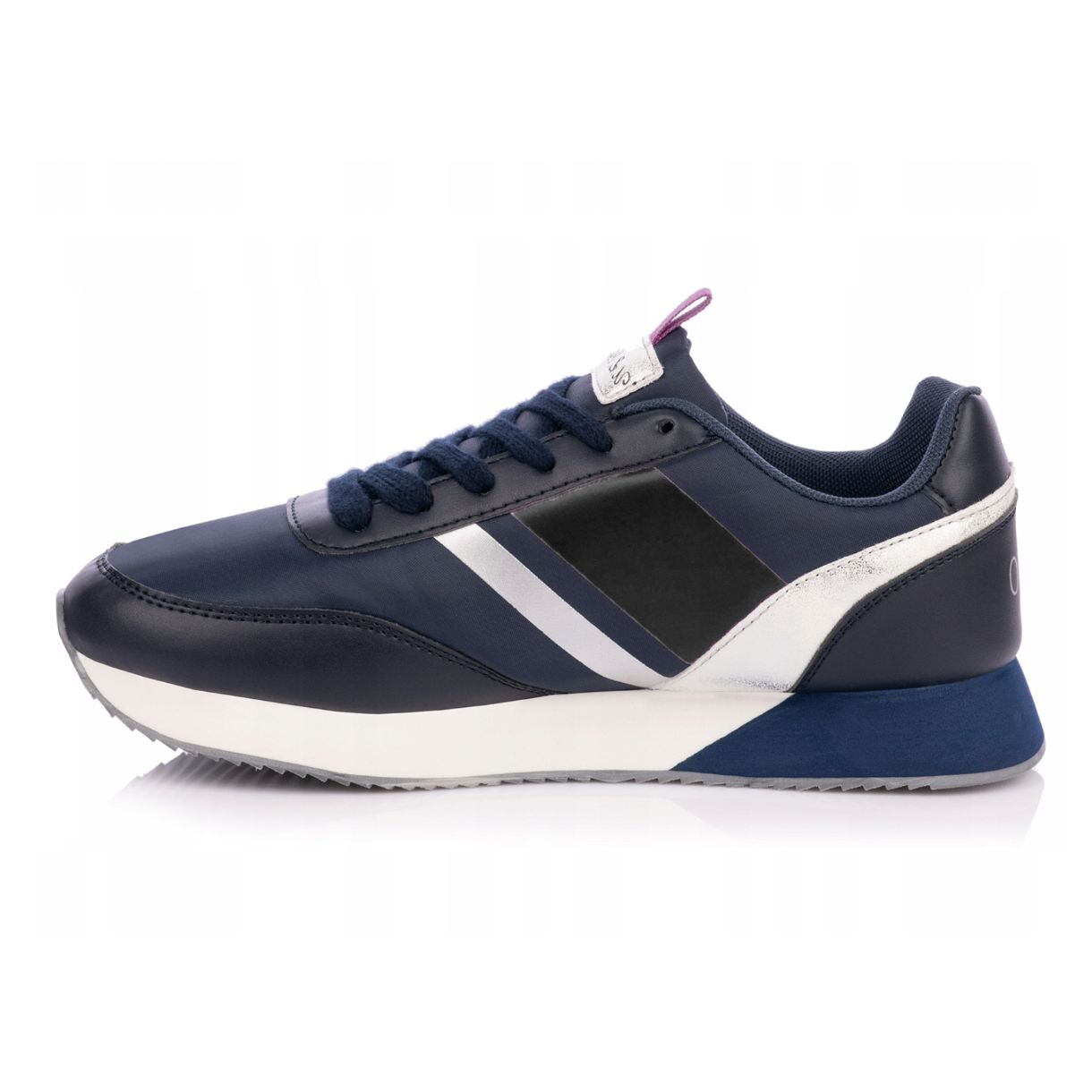 U.S. POLO ASSN. Eco Chic Blue Sneakers with Metallic Accents