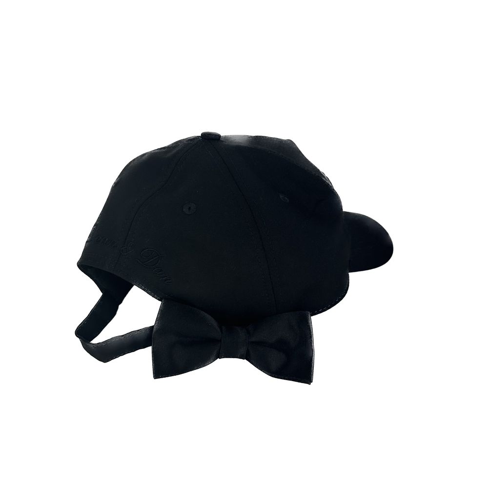 Dsquared² Elegant Black Visor Cap with Silk Blend