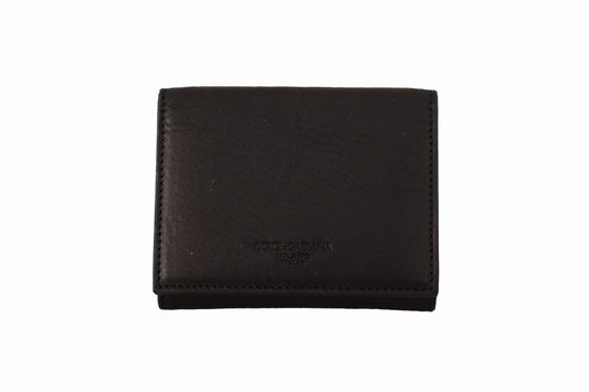 Dolce & Gabbana Elegant Leather Trifold Multi Kit with Belt Strap