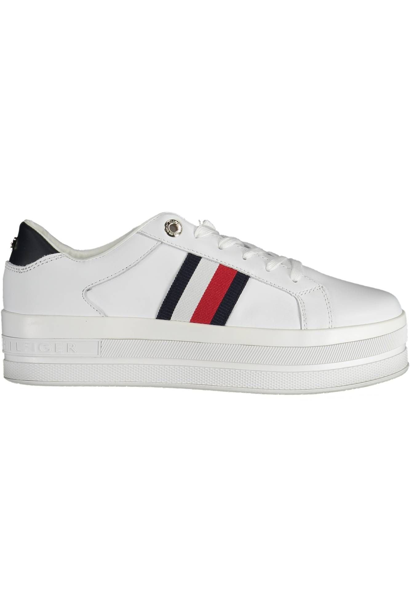 Tommy Hilfiger Sleek White Sneakers with Eco-Conscious Appeal
