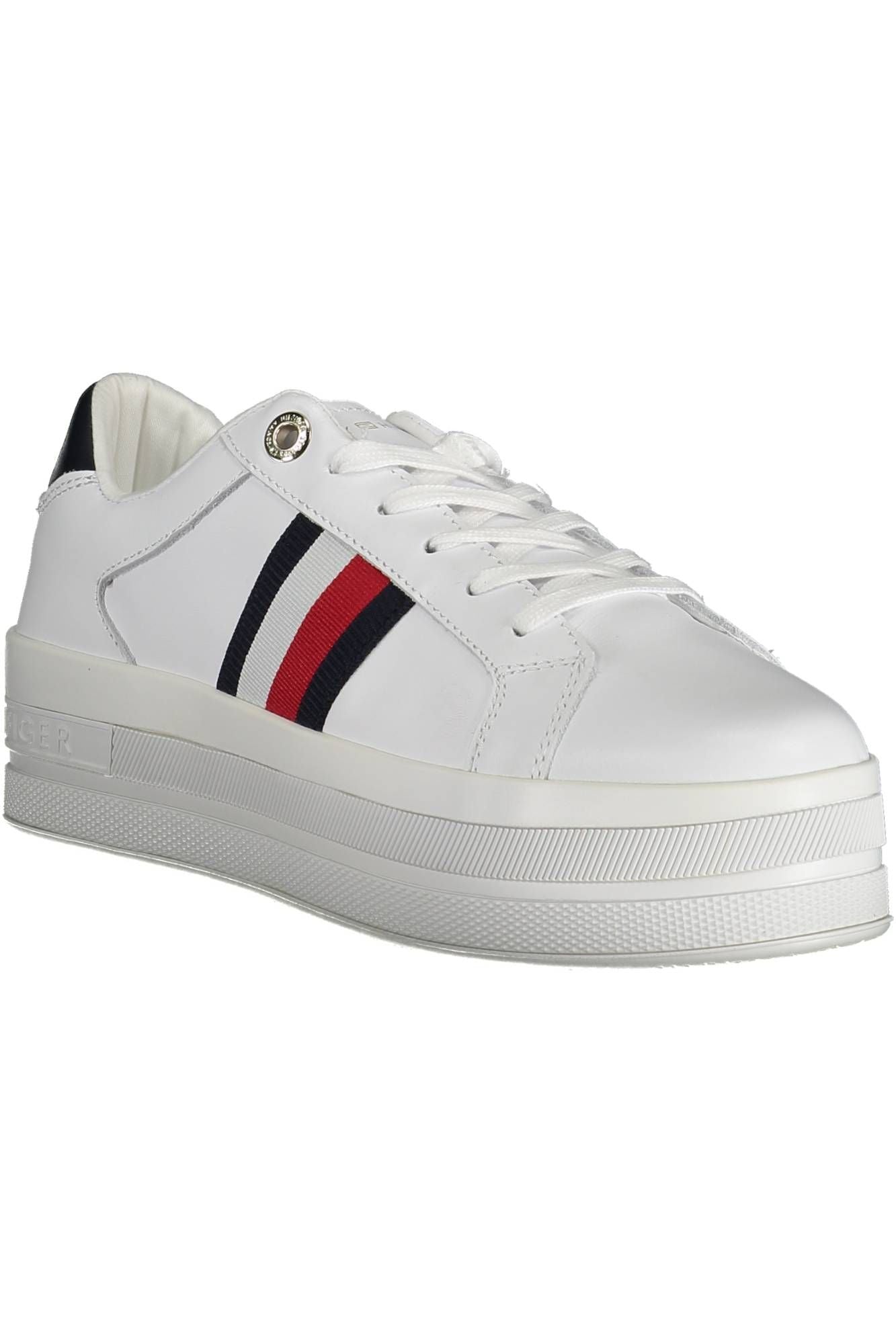 Tommy Hilfiger Sleek White Sneakers with Eco-Conscious Appeal