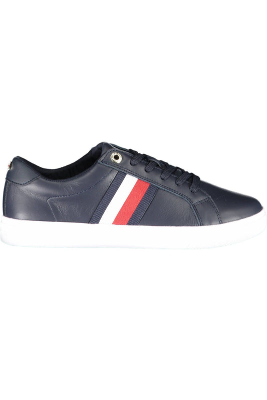 Tommy Hilfiger Chic Blue Lace-up Sneakers with Logo Accent