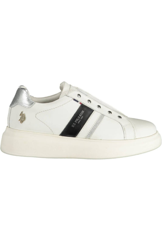 U.S. POLO ASSN. Chic White Sporty Sneakers with Contrasting Accents
