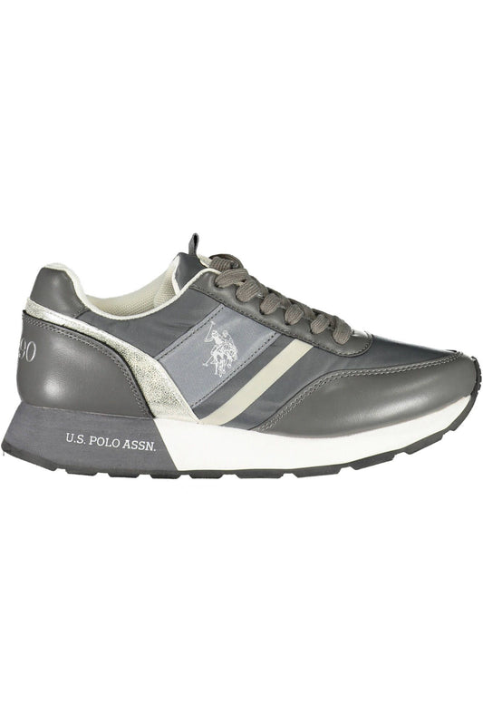 U.S. POLO ASSN. Sleek Gray Lace-Up Sports Sneakers