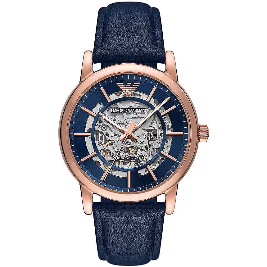 Emporio Armani Elegant Navy Blue Mechanical Men's Watch